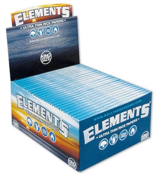 ELEMENTS - Papers - Blue - King Size - Box - 50 x 33 St&uuml;ck