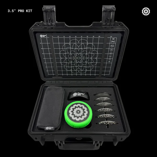 Flower Mill - Next-Gen Premium - PRO Stainless Series KIT - 3.5" - 89mm - 3 Layers