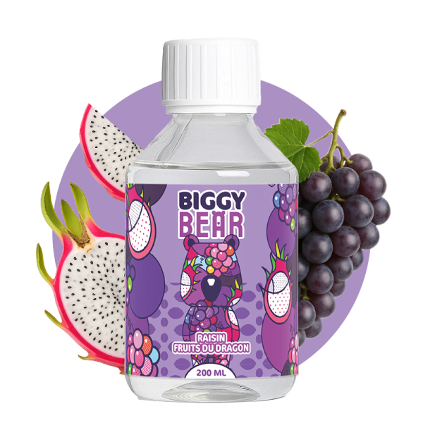 Biggy Bear - 200ml Liquid - Raisin Fruits du Dragon (ohne Nikotin)