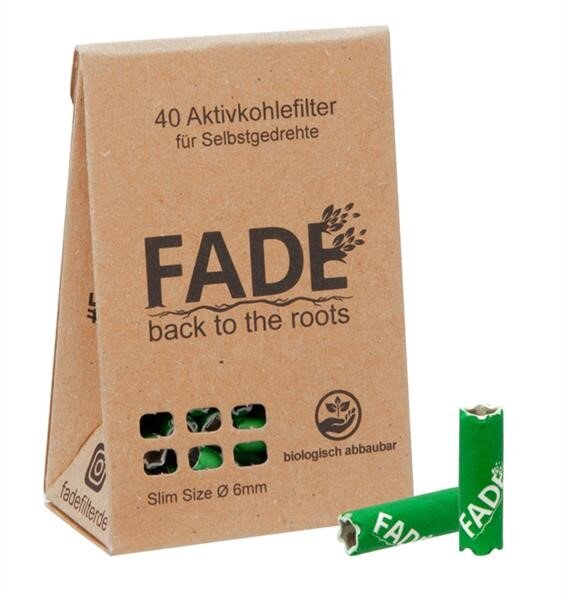 FADE - Aktivkohlefilter - Slim Size - 6.4mm - GREEN - Box - 40 St&uuml;ck