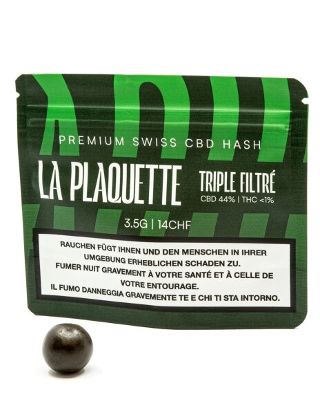 La Plaquette - CBD Hash - Triple Filtr&eacute; - 3.5g