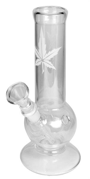 Glas Bong - Hemp Leaf - 21cm